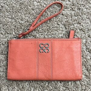 Coral Wristlet Clutch